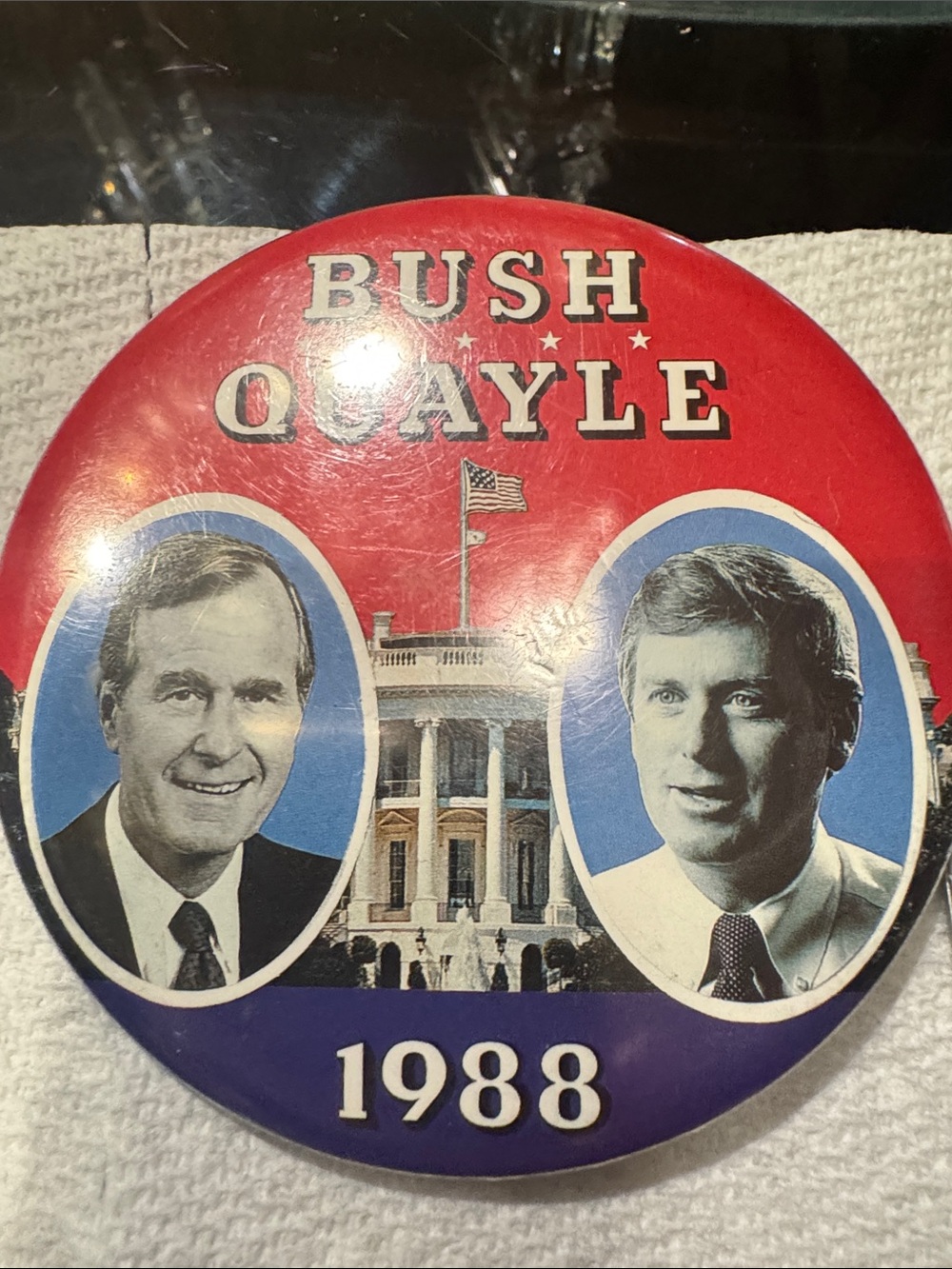 1988 Red, Blue Campaign Button